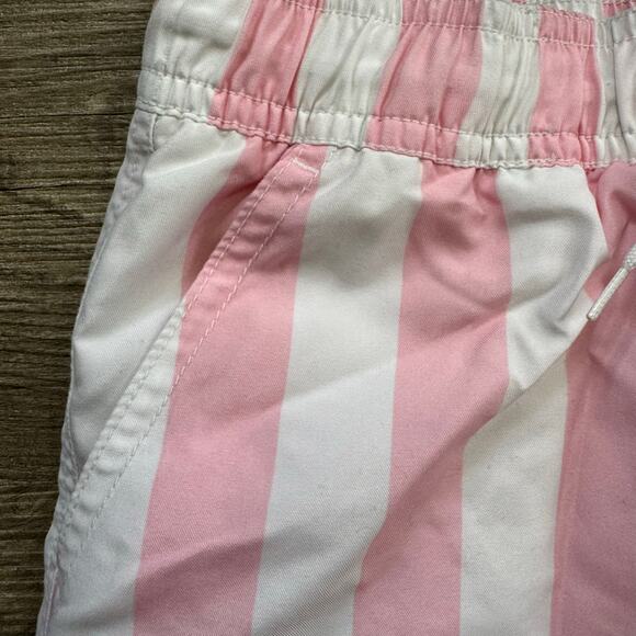 Janie & Jack Swim Boys Size 6 Striped White Pink Drawstring Pockets Summer Pool - Picture 4 of 12